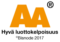 AA - Hyvä luottokelpoisuus, &copy; 2017 Bisnode